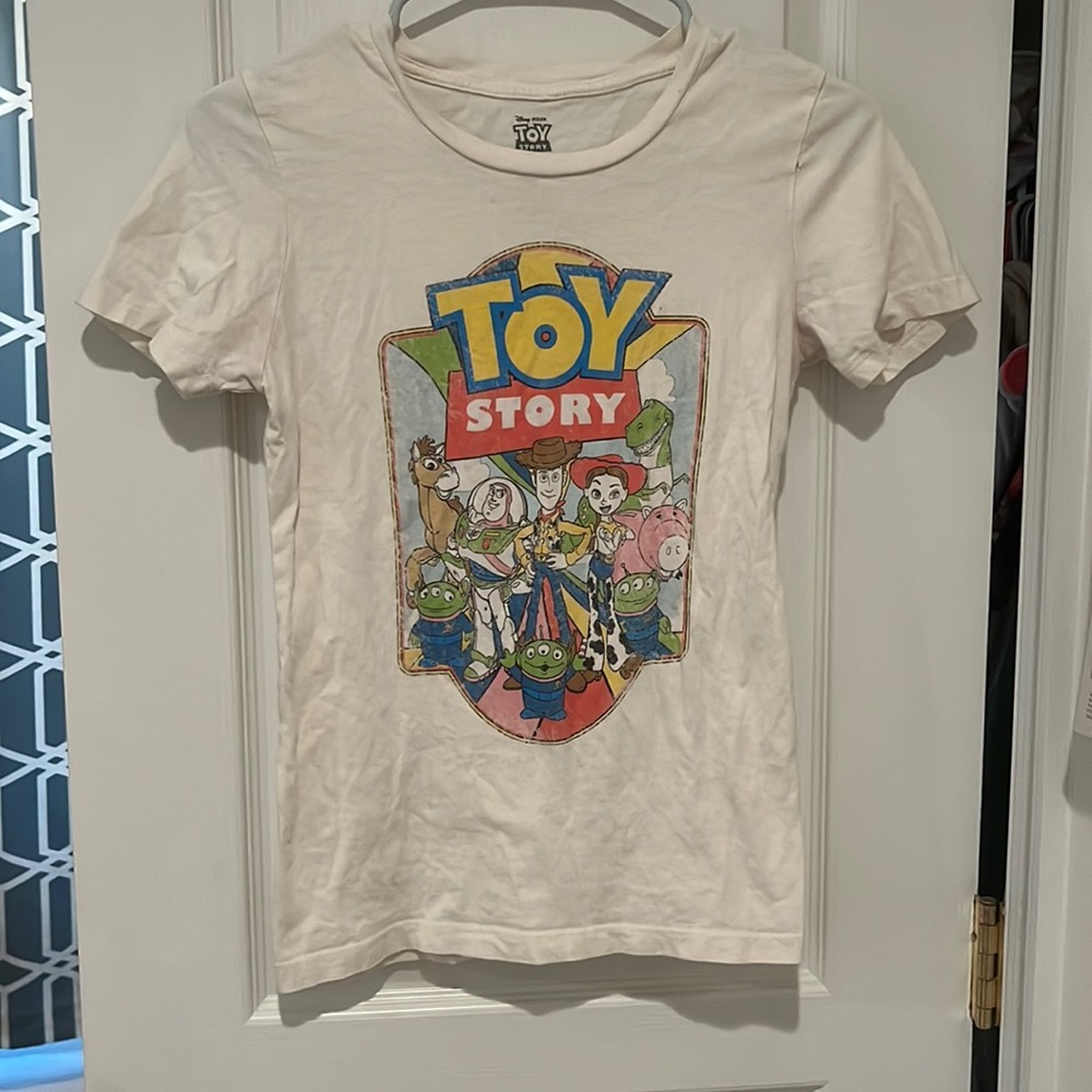 White, Toy Story t-shirt, women’s small